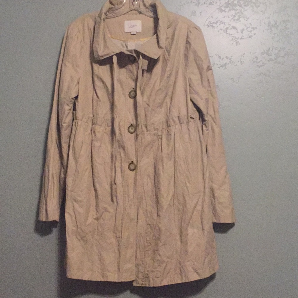 Ann Taylor Loft Tan trench coat Sz Small